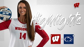 Wisconsin Volleyball  Highlights vs Penn State [upl. by Justin]