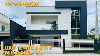 R 1250000 Vem comigo conhecer esta casa espetacular em IndaialSC [upl. by Zebe384]