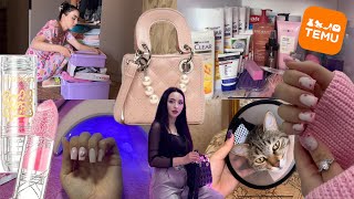 ÖZÜMƏ EVDƏ GEL LAK 💅🏻 TEMU BAĞLAMA GƏLİB 🧡VLOG Ayka 14 [upl. by Natsirk]