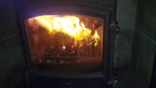 tertiary air working on a fireline fx5 stove burning coal [upl. by Nike]