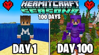 I Survived 100 Days in HERMITCRAFT Season 8 Hardcore Minecraft [upl. by Veradia928]