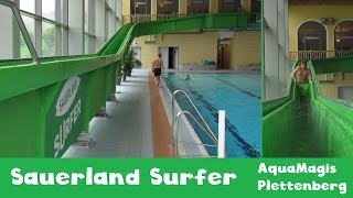 NEW Standing Waterslide Sauerland Surfer   AquaMagis  Onslide  POV [upl. by Ellevehc]