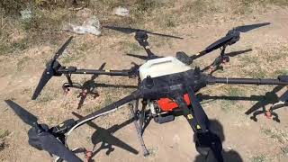 DJI Agras T16 DRONE İLE TARIMSAL İLAÇLAMA  Agricultural Spraying Drone Smart Agricultural Drone [upl. by Ahsinat]