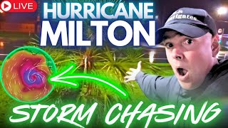 LIVE EYEWALL Florida HURRICANE MILTON Storm Chasing [upl. by Elly933]