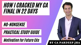 CA Motivation  How I Studied for 22 Days To crack My CA Final  Study in Short Time [upl. by Auqenaj]