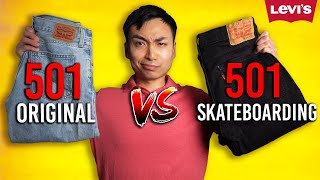 Which Jean Is Better  Levis 501 Original vs 501 Skateboarding [upl. by Turrell83]