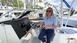 BostonYachtcom  Solara Boats S 250 DC Walkthrough [upl. by Ardnos162]