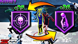 HOW BLINDERS AND DEADEYE BADGE STACK IN NBA 2K22 EXPLAINED PATCH 7 OVERPOWERED GREEN TENDENCY BOOST [upl. by Ahterahs348]