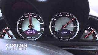 MercedesBenz SL 55 AMG V8 Kompressor 0100 kmh acceleration [upl. by Eylk]