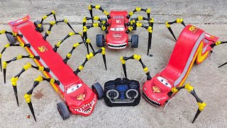 RC Lightning McQueen Eater Compilation RC Long Lightning McQueen Eater McQueen Transparent Wheels [upl. by Rivers]