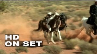 The Lone Ranger Johnny Depp is Run Over by a Horse on Set  ScreenSlam [upl. by Iredale]