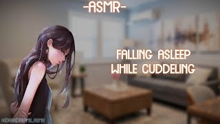 ASMR ROLEPLAY falling asleep while cuddling with dom friend binauralF4A [upl. by Ervine]