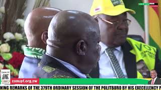 OPENING REMARKS OF THE 379TH ORDINARY SESSION OF THE POLITBURO in Harare [upl. by Donaldson436]