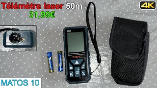 Matos10Télémètre laser DT50 mesure jusquà 50m pour 32€Découverte et test [upl. by Anelav778]