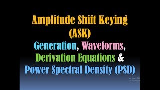 Generation of Amplitude Shift Keying ASKGeneration of ASK SignalASK Modulation and PSD HD [upl. by Alvira]