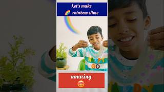 Lets make 🌈 rainbow slime  shorts trending slime Shravuworld [upl. by Gayn720]