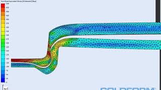 Clinching simulation with von Mises stress distribution  COLDFORM® [upl. by Marder182]