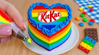 Satisfying Chocolate Cake With Heart Decorating Ideas  Rainbow Cake Decorating Hacks [upl. by Llenrod]