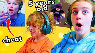 YOUNGEST PRO PLAYS MM2 Biggy Cheated Gaming w The Norris Nuts [upl. by Eleinad]