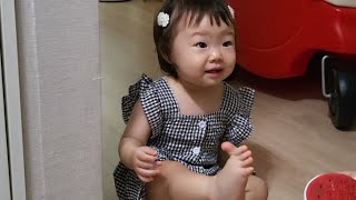 드디어 엄마와 딸의 코디전쟁이 시작되었다 ㅋㅋ koreanbabyvlog [upl. by Ahsinrev]