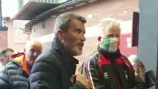 Roy Keane in heated argument with fan outside Old Trafford [upl. by Burkitt116]