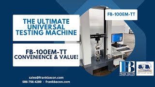 Frank Bacon New Tensile Testing Machine 100kN FB100EMTT the Ultimate Value in Testing [upl. by Fabien785]