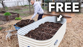 Fill Your Raised Garden Bed for FREE 😮 [upl. by Hardej]