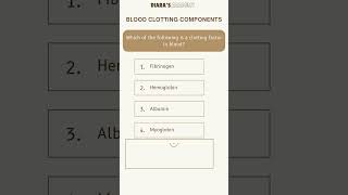 Biology MCQ Which of the following is a clotting factor in blood diaraDiarasacademy [upl. by Mair]