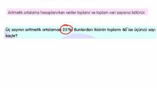 4 Sınıf Aritmetik Ortalama Konu Anlatımı 4 5 sınıf matematik videoları konu anlatımları okuma yazma öğretimi [upl. by Viviene]