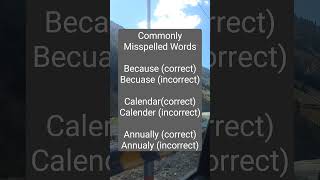 Commonly Misspelled Words in English learnenglish englishvocabulary misspelledwords [upl. by Axe]