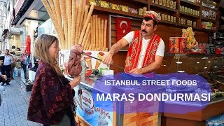 Istanbul Street Foods ｜Maraş Dondurması  Sticky Icecream [upl. by Phare]