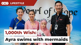 9year old battling cancer has mermaid dream come true [upl. by Idnahk]