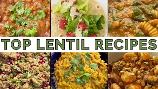 Top 10 Vegan LENTIL Recipes [upl. by Aititel]