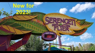 Serengeti Flyer POV  Busch Gardens Tampa  New for 2023 [upl. by Thessa612]