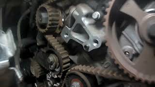 16HDI timing belt replacement Part1 Peugeot 5008 [upl. by Maddi]