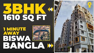 1610 Sq Ft 3 BHK Flat in Newtown Action Area 1 for sale  2 Mins Walking Distance From Biswa Bangla [upl. by Ainaj]