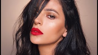 RED LIPS  BRONZE EYES MAKEUP TUTORIAL  Teni Panosian [upl. by O'Donovan]