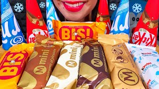 ASMR ICE CREAM PARTY MAGNUM KINDER KITKAT CORNETTO MUKBANG MASSIVE Eating Sounds [upl. by Dacy]