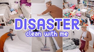 DISASTER CLEAN WITH ME  CLEANING MOTIVATION  STAY AT HOME MOM MOTIVATION  BECKY MOSS [upl. by Randal82]