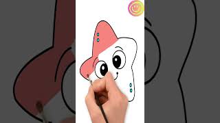 How to Draw a Starfish  Simple StepbyStep Tutorial for Kids [upl. by Lua847]