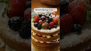 Victoria Sponge Cake 🍰 spongecake victoriaspongecake food explore viral recipe howtomake [upl. by Dosia]