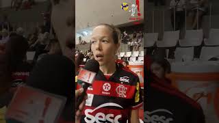 SescFlamengo 3x0 Tijuca TC pelo Carioca Feminino Michelle Pavão falou após o jogo flamengo volei [upl. by Broucek]