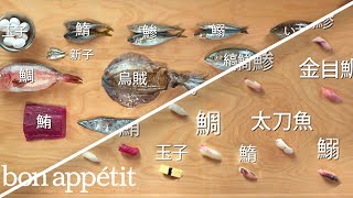 How to Make 12 Types of Sushi with 11 Different Fish  Handcrafted  Bon Appétit [upl. by Brandy]