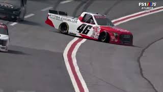 Akinori Ogata Crash  2023 NASCAR Truck Series at Atlanta [upl. by Saeger]