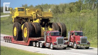 See How Giant Earth Mover Equipments Are Transported ▶ 1000 Ton Loader Payload [upl. by Langdon]