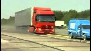 MERCEDES TRUCK BRAKE TEST [upl. by Aisek368]