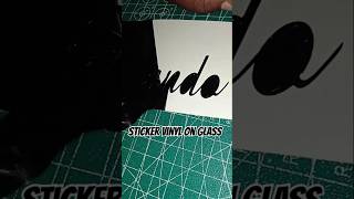 Sticker vinyl on glass 🥂shorts crafts vinyl [upl. by Freberg]