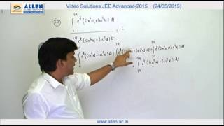 IITJEE Advanced 2015 Video Solution by ALLEN – Maths Paper2 Q No 52 Paper Code6 [upl. by Oiliduab]