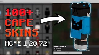 100 Capes Skin Pack for MCPE 12072  Working on Servers  Mobile amp PC [upl. by Colin]