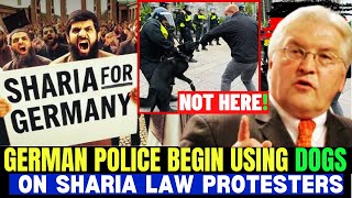 SHOCKING German Police Using DOGS on Sharia Law Protestors [upl. by Rajiv]